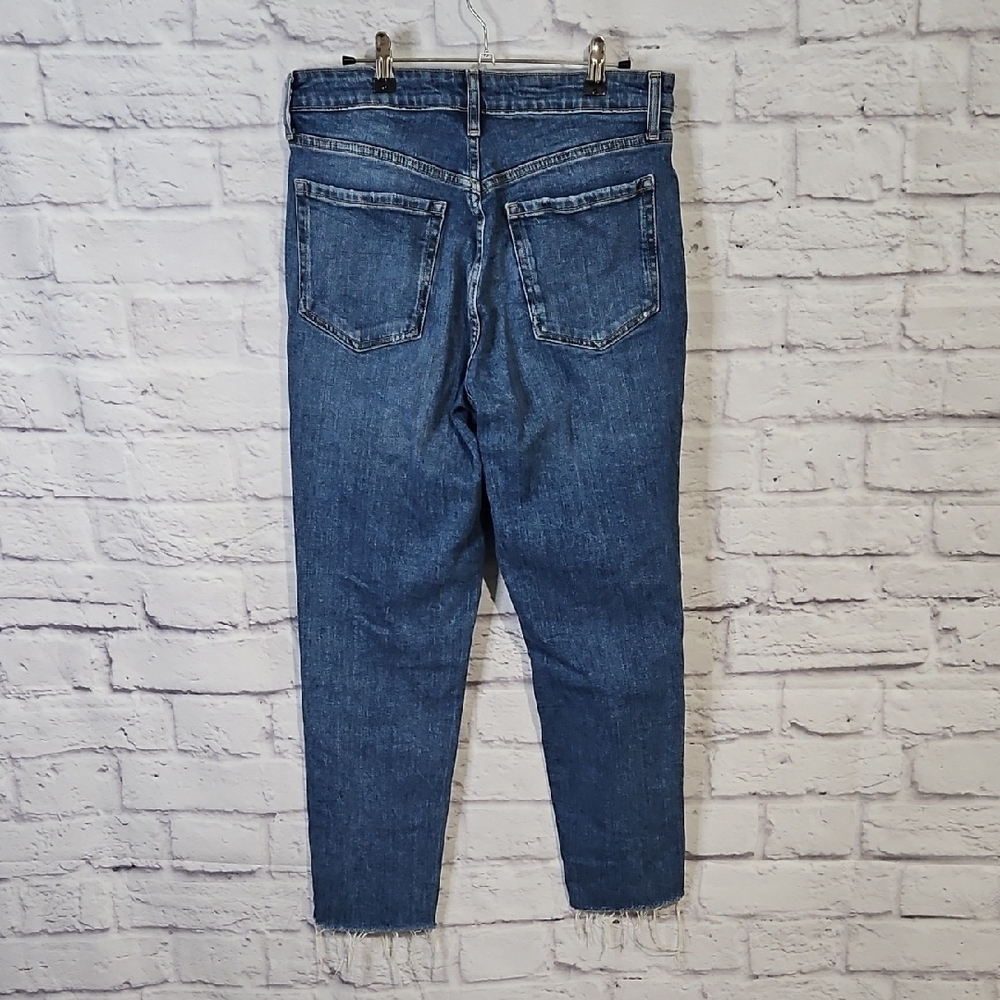 Old Navy O.G. Straight Distressed Ankle Jeans in Blue - Picture 6 of 7